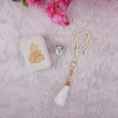 White Velvet Tasbeeh Combo