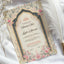 Dome Classic Nikah Nama Frame with floral design and Islamic arch, ideal for wedding gifts and personalized Nikah ceremony keepsakes.