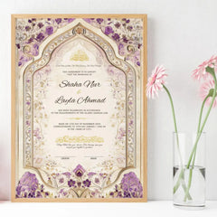Purple Legacy Nikah Nama Frame