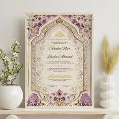 Purple Legacy Nikah Nama Frame