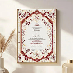 Regal Bloom Nikah Nama Frame