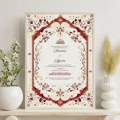 Regal Bloom Nikah Nama Frame