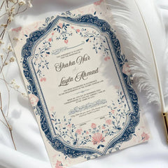 Whispering Flowers Nikah Nama Frame