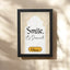 Framed quote 'Smile, it's Sunnah' by Keena on a beige background