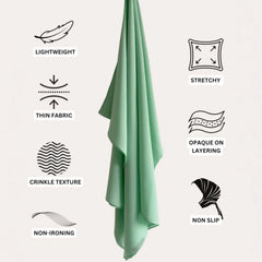 misty green color hijab