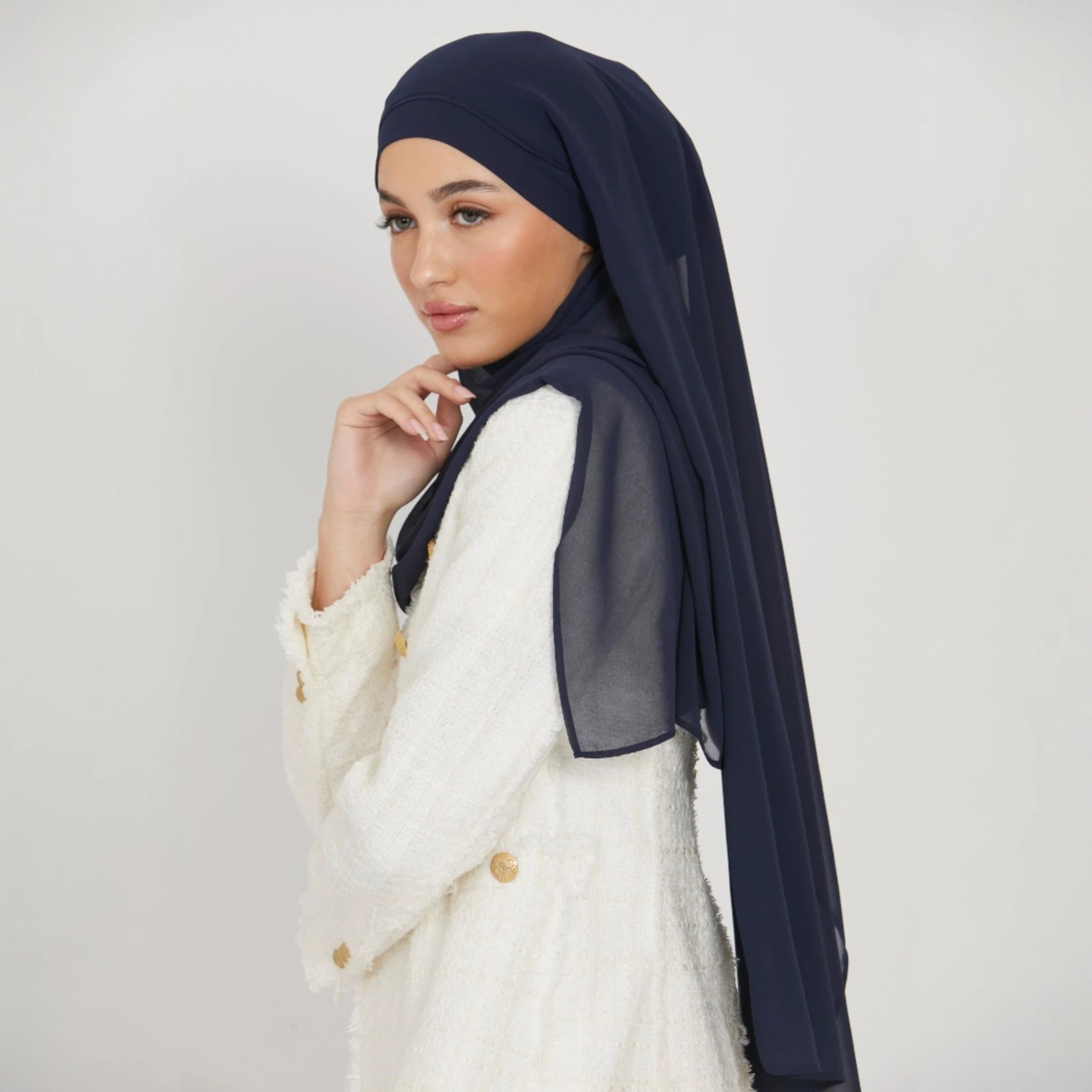 navy blue color hijab