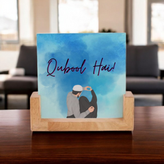 Qubool Hai Personalized Acrylic Frame With Wooden Base