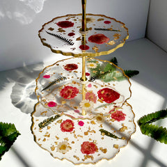 Floral 3 Tier Serving Stand