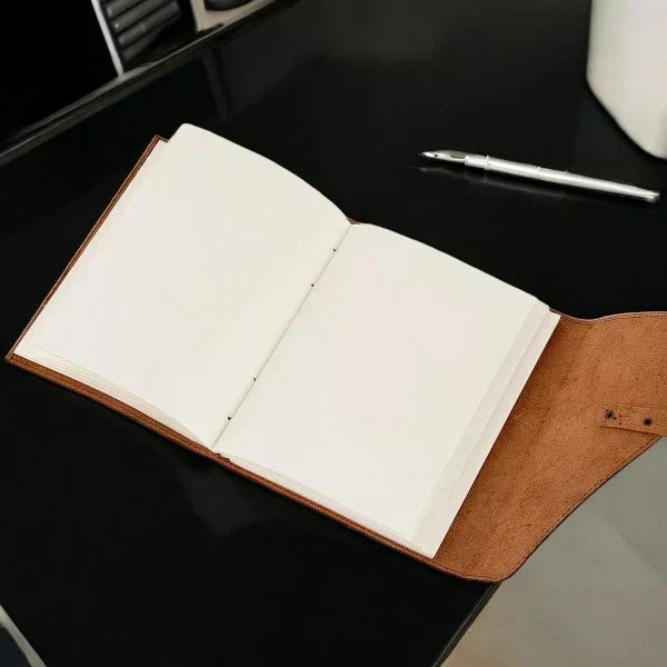 Elegant leather-bound dua book with blank pages, perfect for gifting