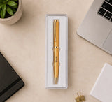 Leptona Gold Pollux Premium Ball Pen in elegant gift-ready packaging