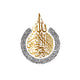 Ayatul Kursi Arabic Calligraphy Wall Decor featuring intricate gold and black script, ideal for elegant Islamic wall art display.