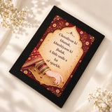Sparkling Choodi wedding frame displayed with colourful bangle wedding favours