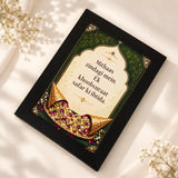 Traditional wedding frame displayed with personalised mithai wedding favors