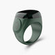 Green Noor Zikr Ring - Smart Tasbeeh with LED screen and side button for easy Zikr counting. A modern Islamic prayer accessory.