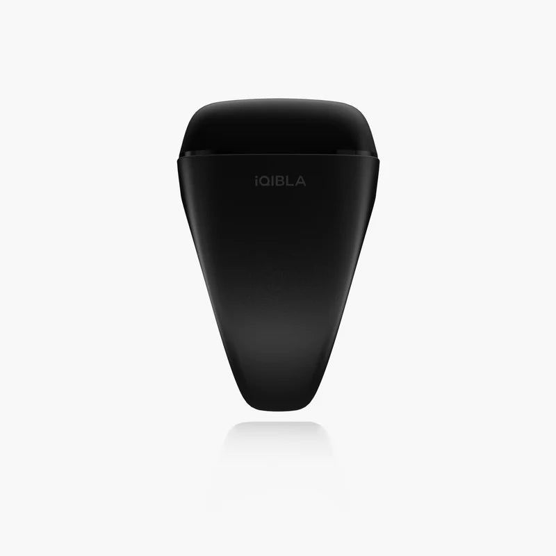 Back view of black Noor Zikr Ring - Smart Tasbeeh showing sleek ergonomic design. Ideal for daily Zikr and prayer sessions.