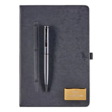 Black Diary Pen Combo Set for Office displayed alongside its gift box
