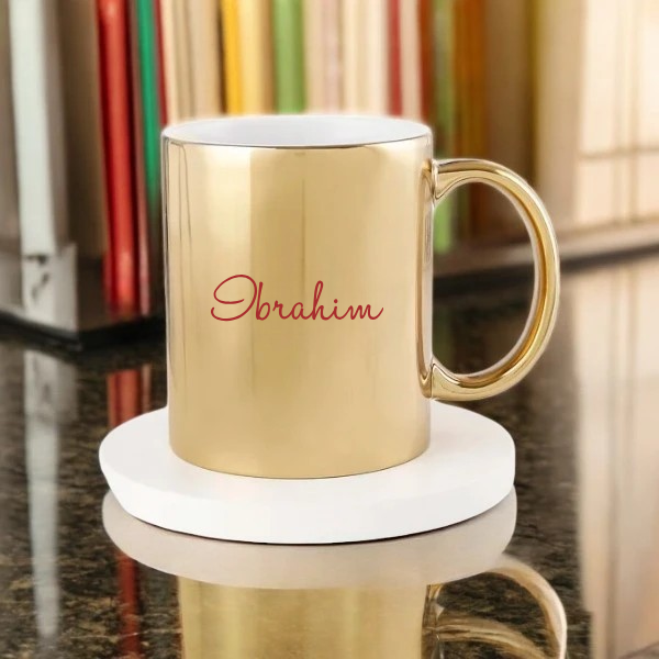 Latte Of Duas Personalized Metallic Gold Mug (350 ml) Secondary image