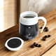 Personalized Dear Calories Temperature Mug with steam and digital lid, perfect gift for coffee enthusiasts and custom drinkware lovers.