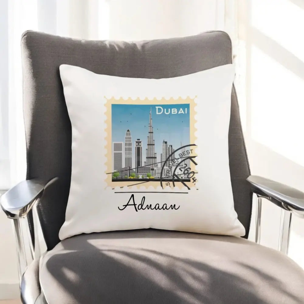 Dubai Memories Personalized Cushion Main image