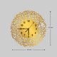 12-inch Surah Al Ikhlas Wall Clock with intricate gold Arabic design, compact and stylish for small spaces or personalized gift options.
