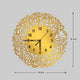 18-inch Surah Al Ikhlas Wall Clock featuring gold calligraphy and black dial, perfect for medium-sized rooms with spiritual decor themes.