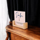 Sabr Acrylic Frame - Personalized Gift on wooden base placed on a wooden table, displaying Islamic quote for elegant home or Ramadan decor.