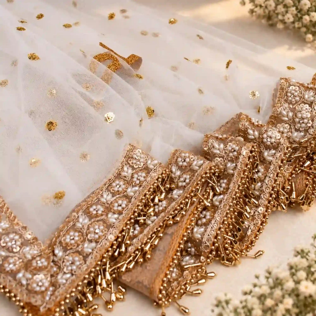 Offwhite Noor Nikah Dupatta