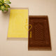 Offwhite & Golden Rectangle Couple Janamaz with Heart
