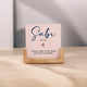 Sabr Acrylic Frame - Personalized Gift with quote 'Indeed, Allah is with those who endure patiently' on a wooden base for spiritual home decor.