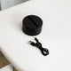 Black LED lamp base with USB cable for Timeless Love Personalized LED Lamp, compatible for easy setup and gifting.