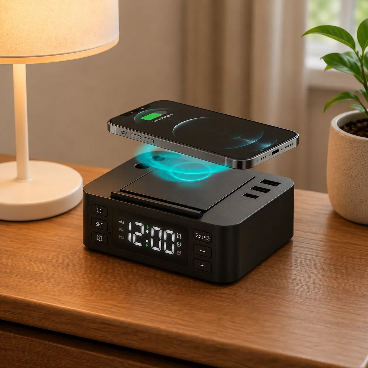 Crate 7-in-1 Desktop Gadget with 15W Wireless Charger
