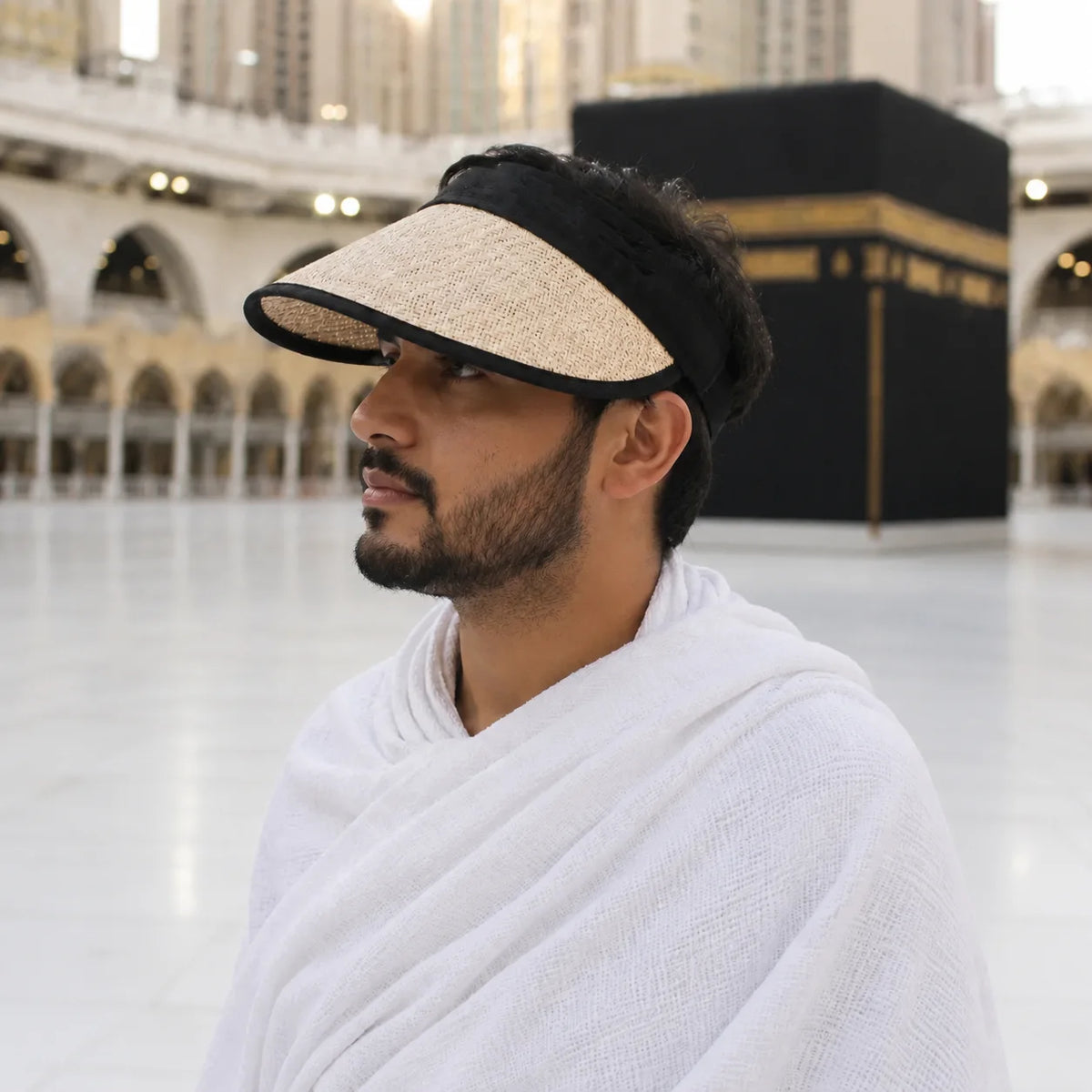 Jute Sun Visor Hat for Hajj & Umrah