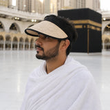 Jute Sun Visor Hat for Hajj & Umrah — detail view