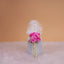 Nikah Pen with Pink Rose featuring white feather, pearl detailing, and floral embellishment, ideal for Islamic wedding ceremonies and bridal gifts.