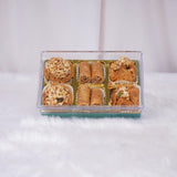 Assorted Baklava tray with nut-filled and rolled varieties