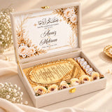 Dawat-e-Nikah Royal – Personalised Nikah Invitation Box with Golden Frame