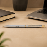Sterling Gold Pollux Premium Ball Pen displayed alongside its gift box