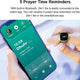 Noor Zikr Ring - Smart Tasbeeh connected to iQibla app on phone. Displays prayer time reminders and Zikr tracking features.