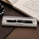 Premium Metal Coated Roller Pen displayed alongside its gift box