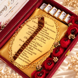 Dawat-e-Nikah Royal – Personalised Nikah Invitation Box with Golden Frame