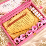 Dawat-e-Nikah Royal – Personalised Nikah Invitation Box with Golden Frame