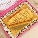 Paigham-e-Qubool Royal – Personalised Nikah Invitation Box with Golden Frame