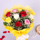 8 Mixed Roses Bouquet shown from a different angle