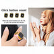 Noor Zikr Ring - Smart Tasbeeh with LED display and vibration alerts at zikr milestones, worn by a woman in prayer.