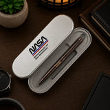 Close-up of the Saturn NASA Pemium Ball Pen tip and body design