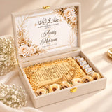 Dawat-e-Nikah Royal – Personalised Nikah Invitation Box with Golden Frame