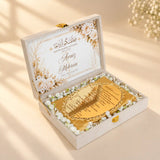Paigham-e-Qubool Royal – Personalised Nikah Invitation Box with Golden Frame