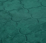 Detailed texture of the Green Dome Janamaz fabric showing premium stitching and soft material for enhanced prayer comfort.