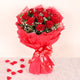 Crimson Love 6 Roses - Red Roses Bouquet Gift featuring a dozen red roses with baby's breath in red wrap, perfect for Valentine's Day.