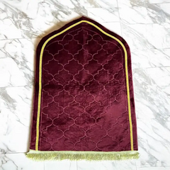 Maroon Dome Premium Janamaz with name